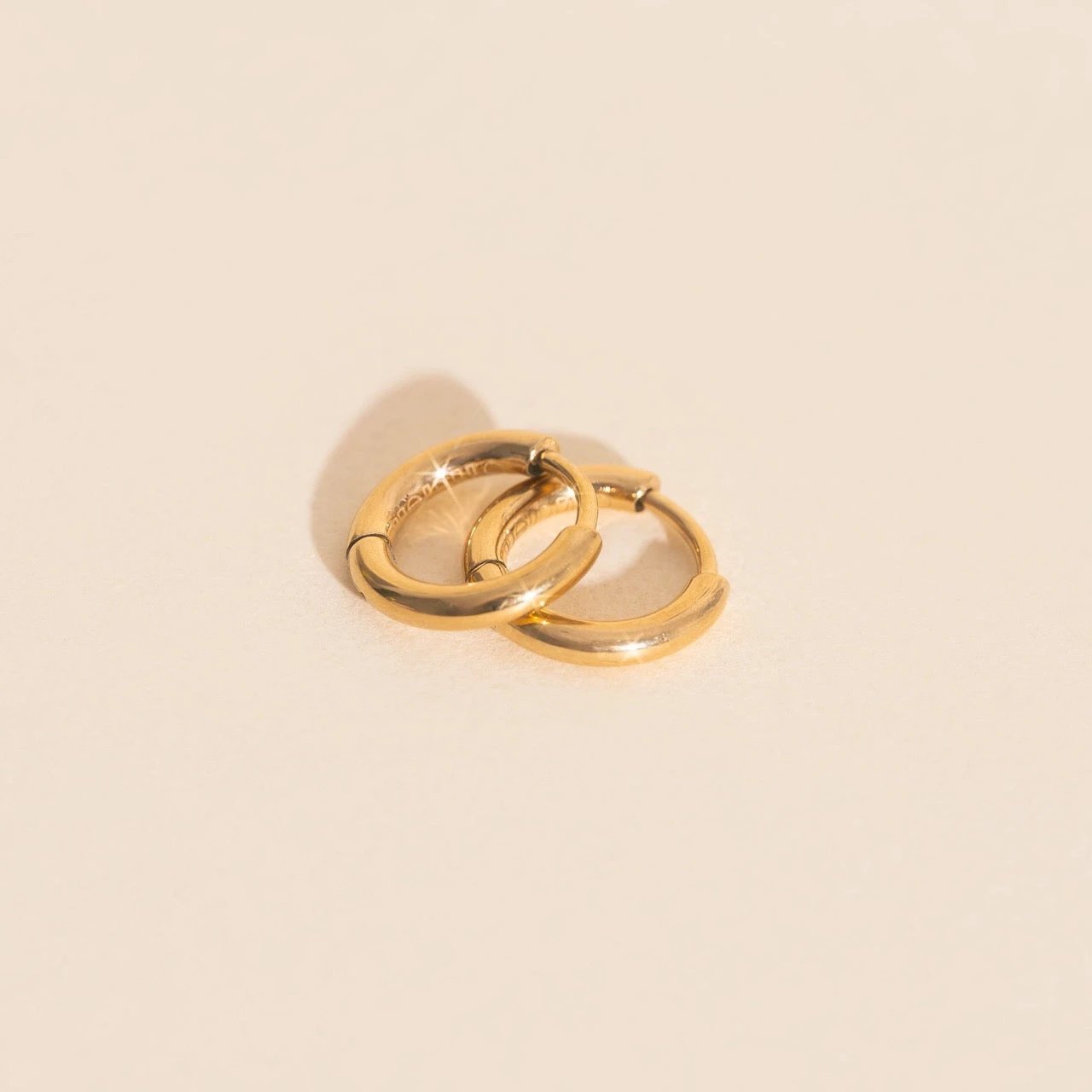 Mini Rounded Huggie Hoop Earrings by Oh Clementine