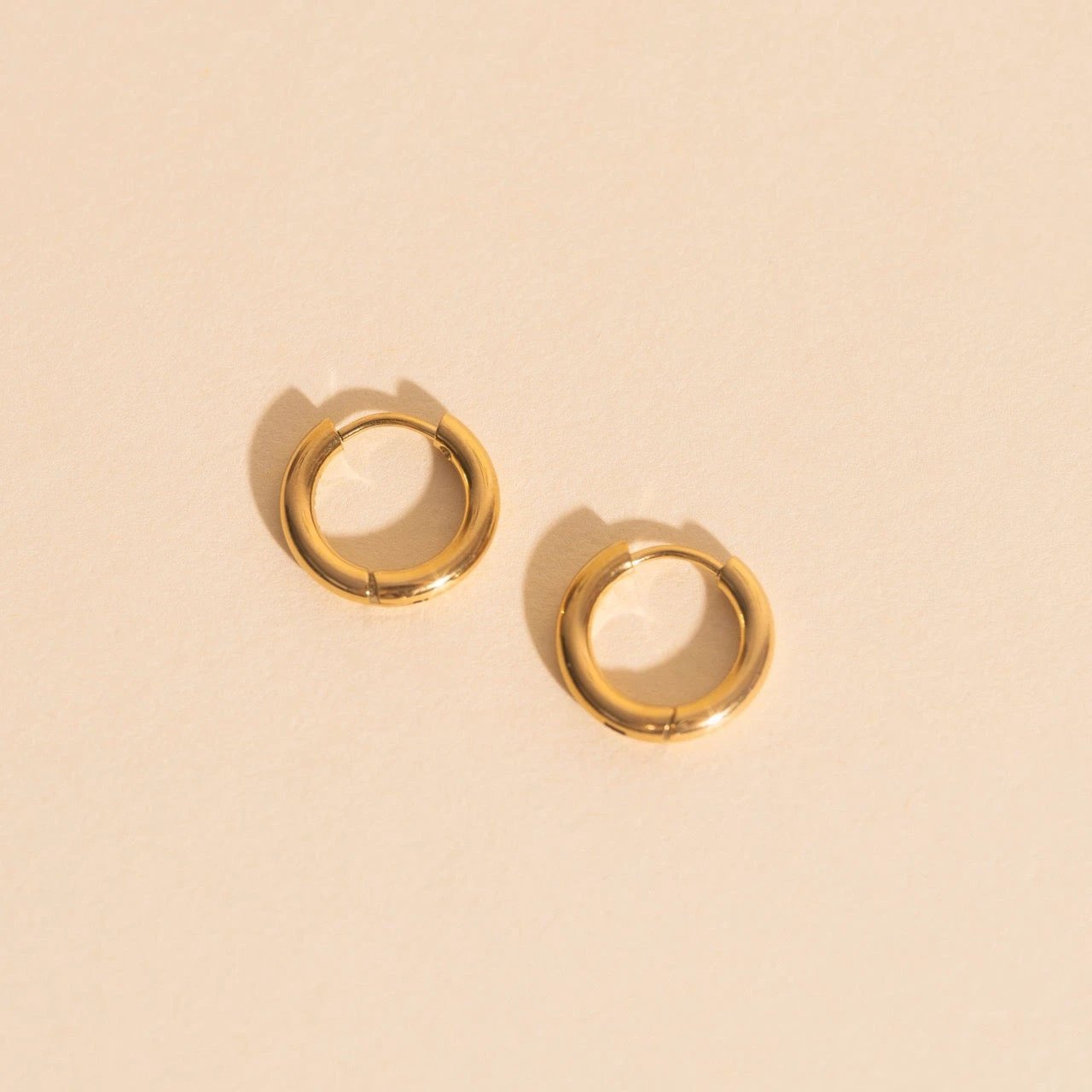 Mini Rounded Huggie Hoop Earrings by Oh Clementine