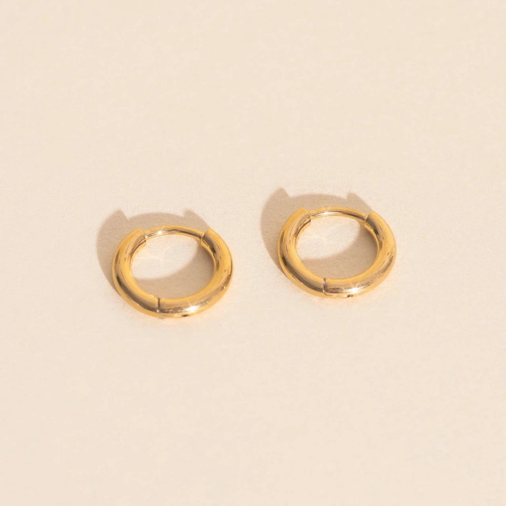 Mini Rounded Huggie Hoop Earrings by Oh Clementine