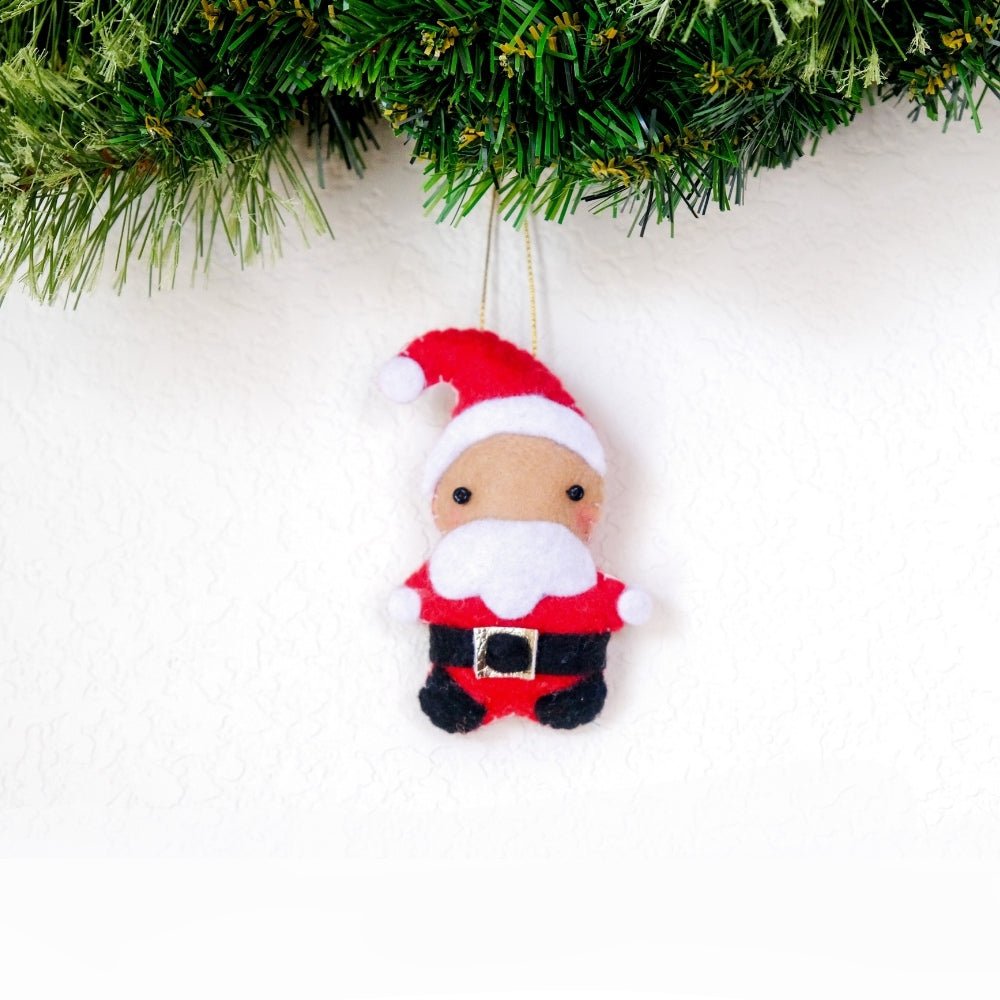 Mini Santa Claus Felt Ornament Holiday La Vie Bien Mini Santa Claus Felt Ornament
