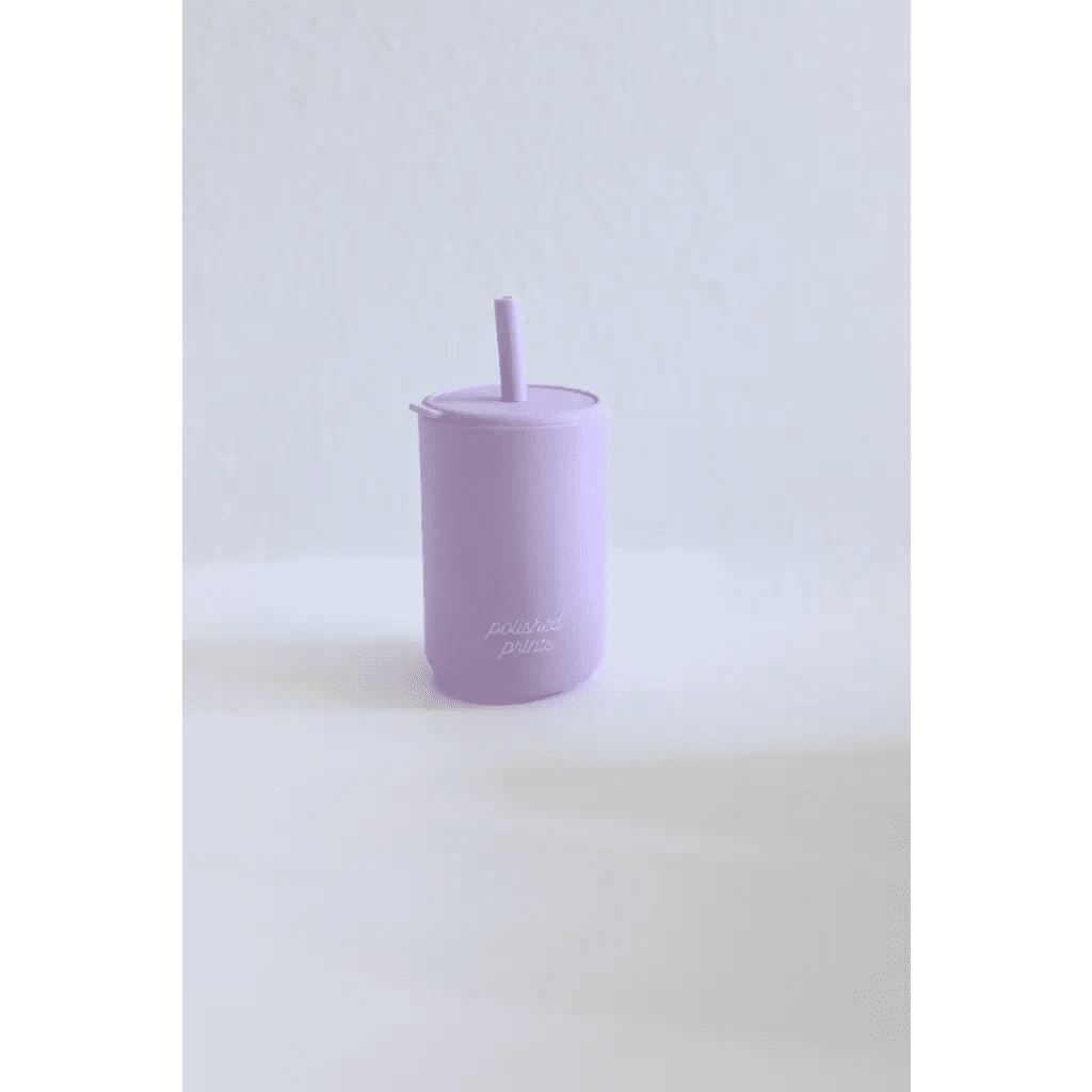 Mini Silicone Straw Cups for Kids by Polished Prints