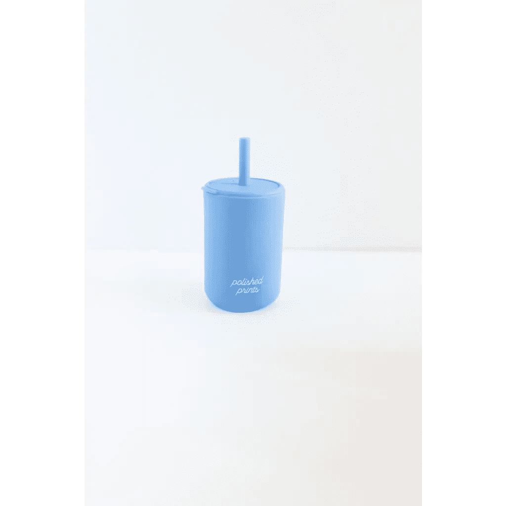 Mini Silicone Straw Cups for Kids by Polished Prints