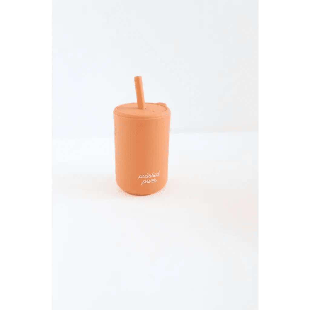Mini Silicone Straw Cups for Kids by Polished Prints