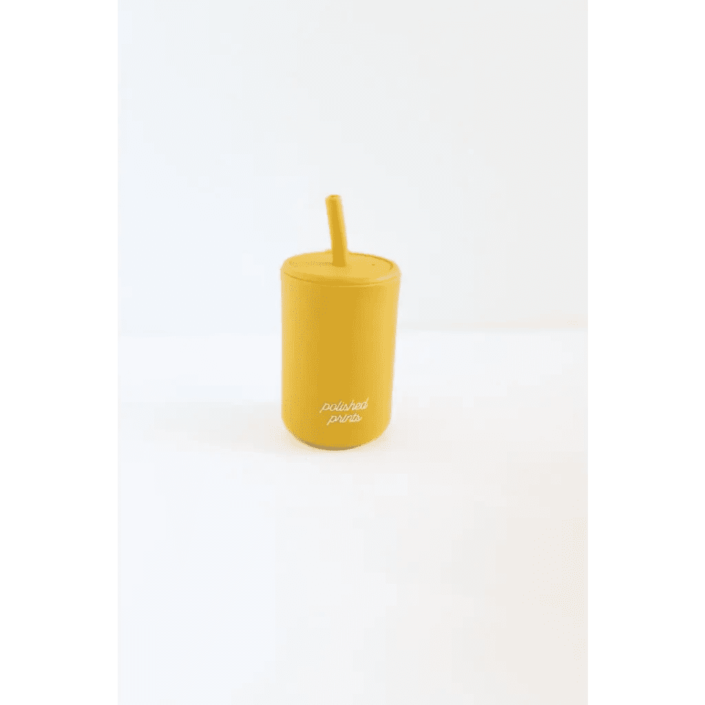 Mini Silicone Straw Cups for Kids by Polished Prints