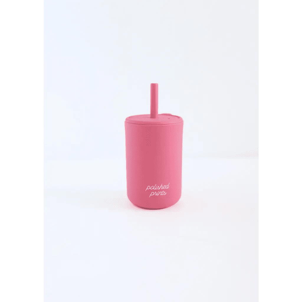 Mini Silicone Straw Cups for Kids by Polished Prints