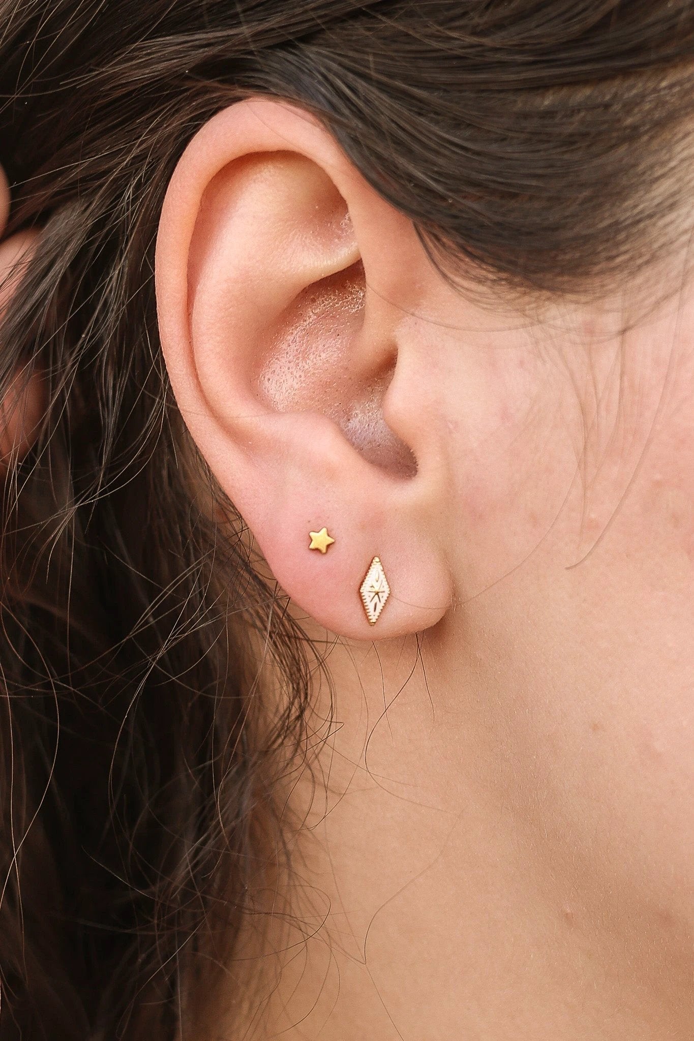 Mini Star Flat Back Stud by Rose & Clay