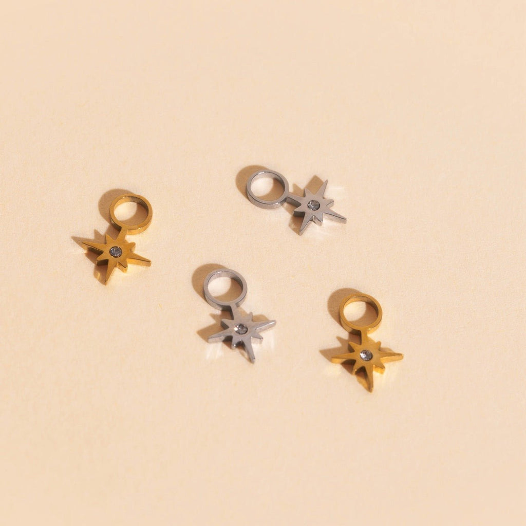 Mini Starburst Huggie Hoop Charms by Oh Clementine