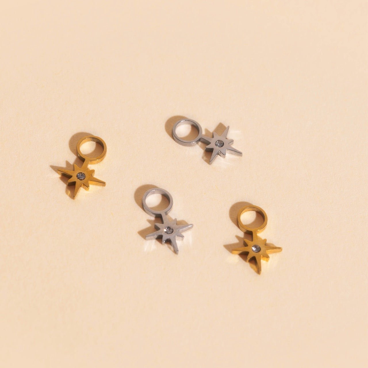 Mini Starburst Huggie Hoop Charms by Oh Clementine
