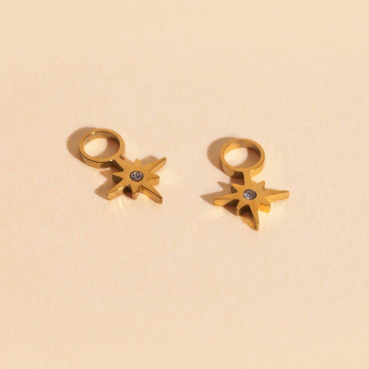 Mini Starburst Huggie Hoop Charms by Oh Clementine