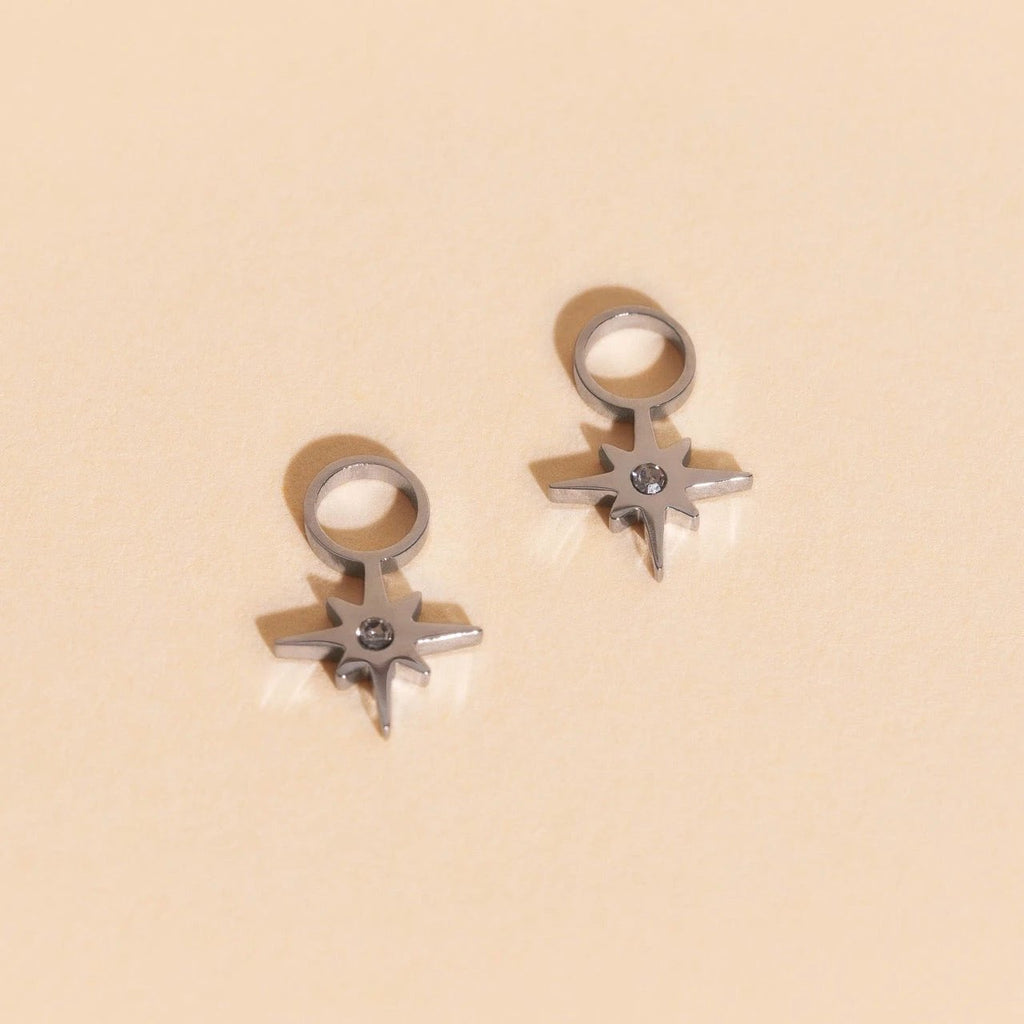 Mini Starburst Huggie Hoop Charms by Oh Clementine