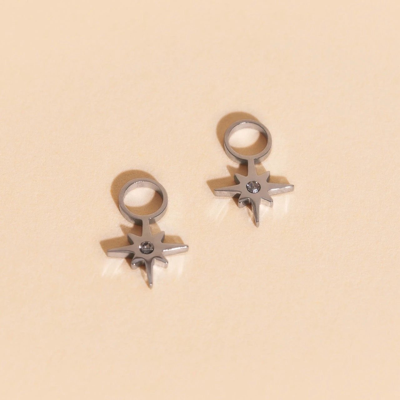 Mini Starburst Huggie Hoop Charms by Oh Clementine