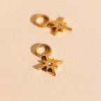 Mini Starburst Huggie Hoop Charms by Oh Clementine