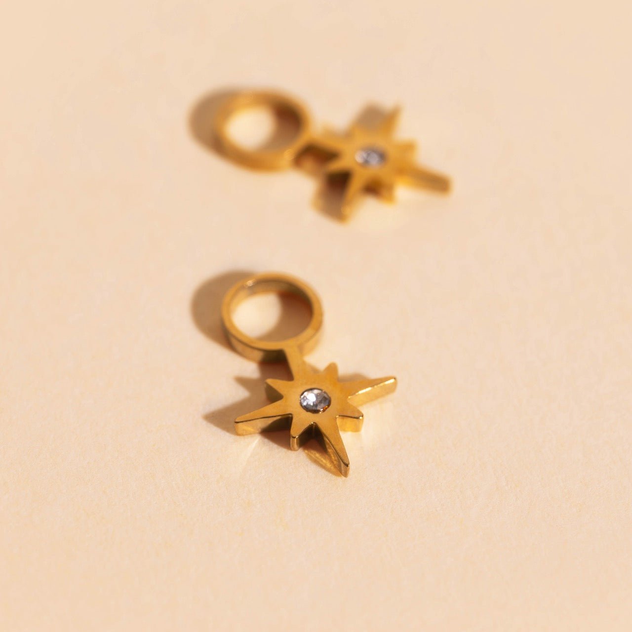 Mini Starburst Huggie Hoop Charms by Oh Clementine