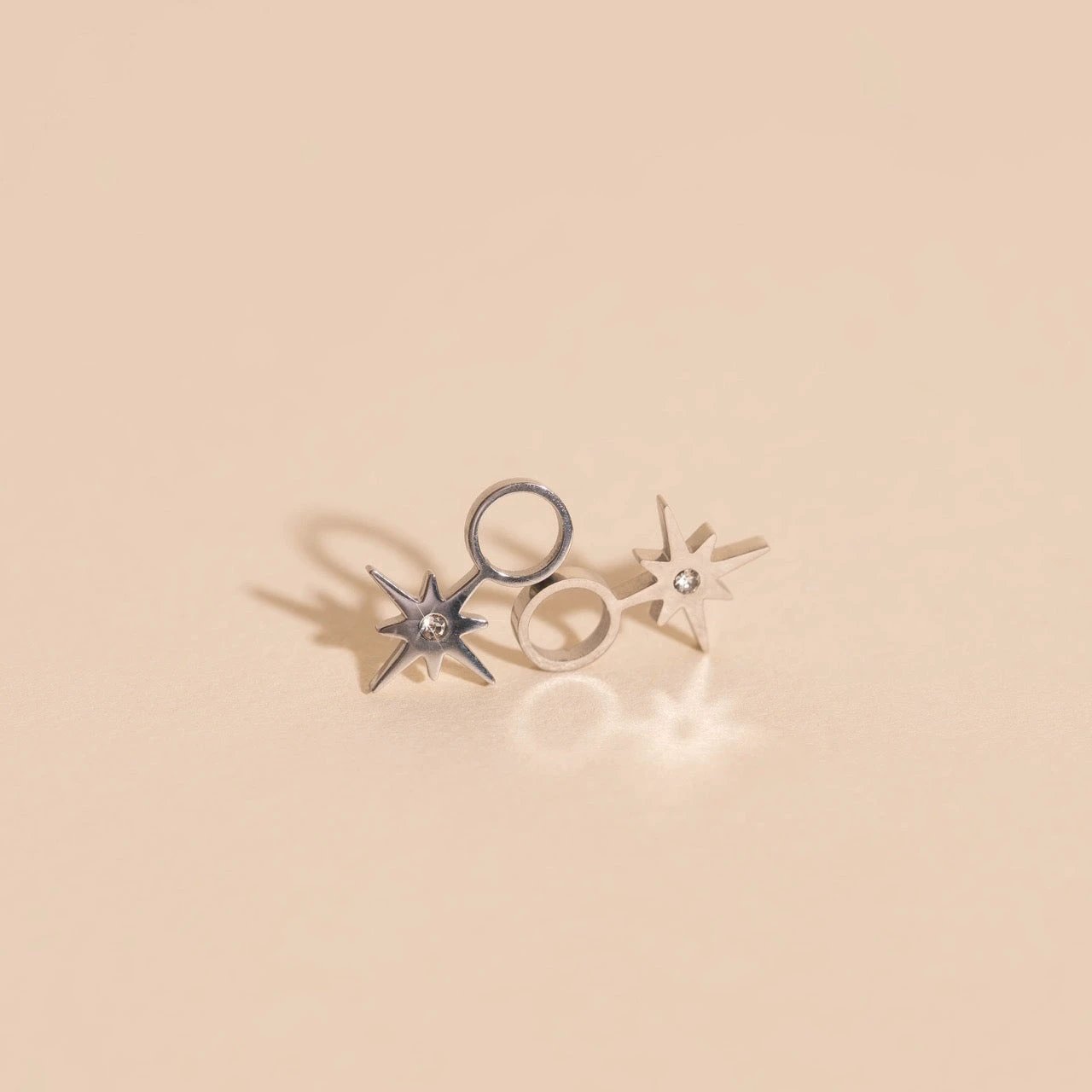 Mini Starburst Huggie Hoop Charms by Oh Clementine
