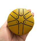 mini-steel-rain-drum-3-inch-percussion-instrument-with-mallet-yellow by Music Frog Co