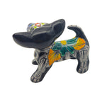 Mini Talavera Chihuahua | Colorful Day of the Dead Figurine
