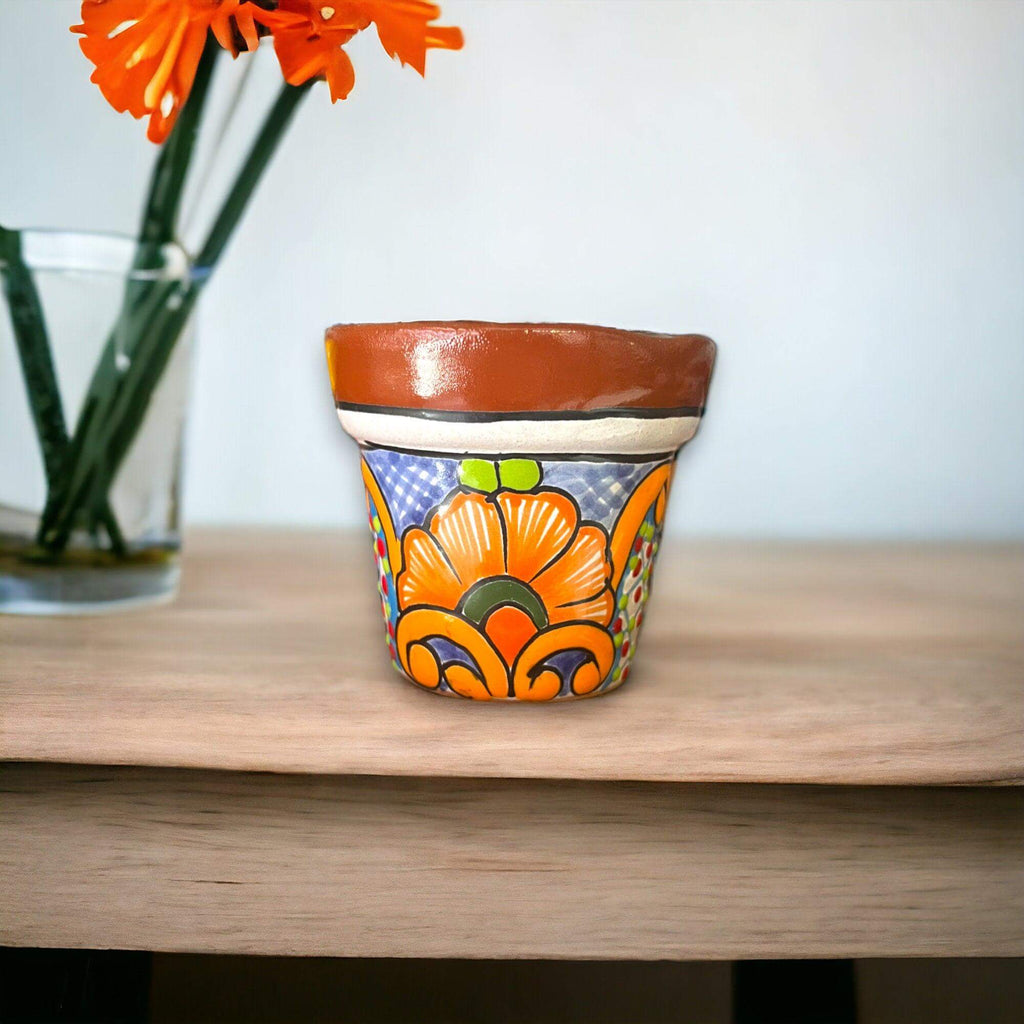 Mini Talavera Flower Pot Set | Colorful Mexican Planters (Set of 3) Talavera Flower Pot La Vie Bien Mini Talavera Flower Pot Set | Colorful Mexican Planters (Set of 3)