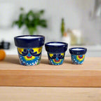 Mini Talavera Flower Pot Set | Colorful Mexican Planters (Set of 3) Talavera Flower Pot La Vie Bien Mini Talavera Flower Pot Set | Colorful Mexican Planters (Set of 3)