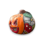 Mini Talavera Pumpkin | Handcrafted Mexican Jack-O'-Lantern