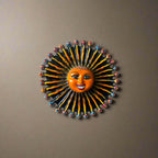 Mini Talavera Sun Wall Art | Handcrafted Mexican Decor Talavera Wall Art La Vie Bien Mini Talavera Sun Wall Art | Handcrafted Mexican Decor