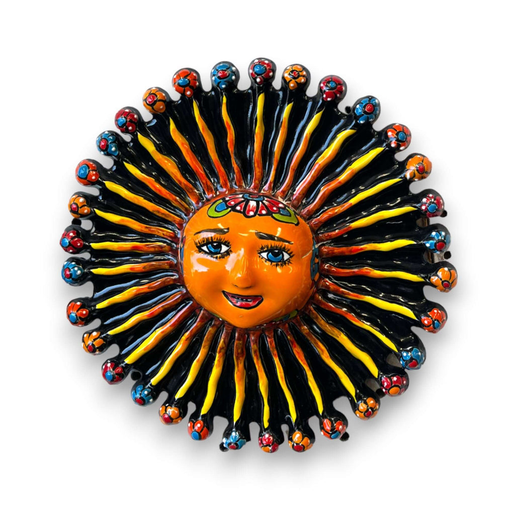 Mini Talavera Sun Wall Art | Handcrafted Mexican Decor Talavera Wall Art La Vie Bien Mini Talavera Sun Wall Art | Handcrafted Mexican Decor