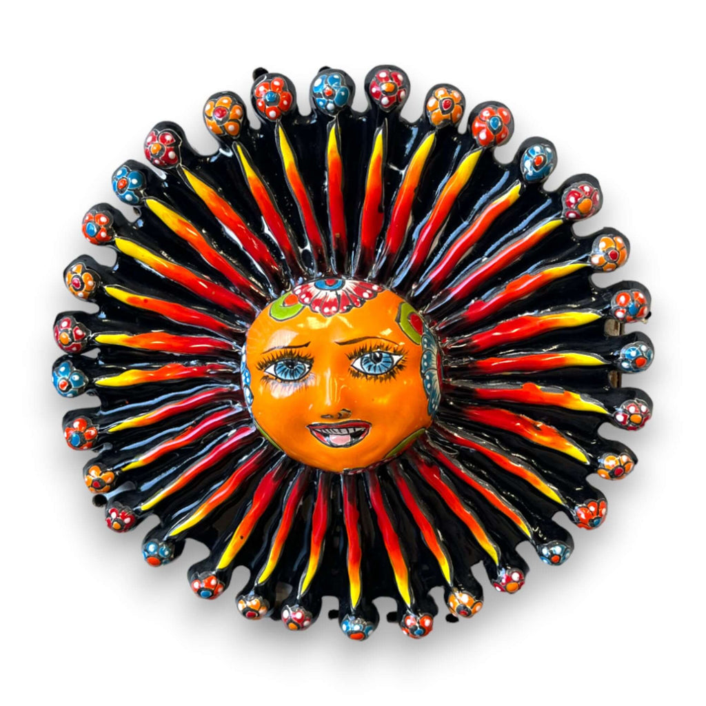 Mini Talavera Sun Wall Art | Handcrafted Mexican Decor
