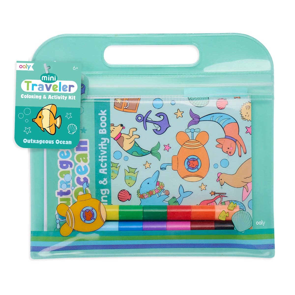 Mini Traveler Coloring & Activity Kit - Outrageous Ocean Just for Kids La Vie Bien Mini Traveler Coloring & Activity Kit - Outrageous Ocean
