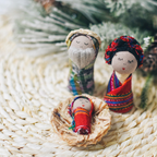 Miniature Recycled Nativity Scene Holiday La Vie Bien Miniature Recycled Nativity Scene