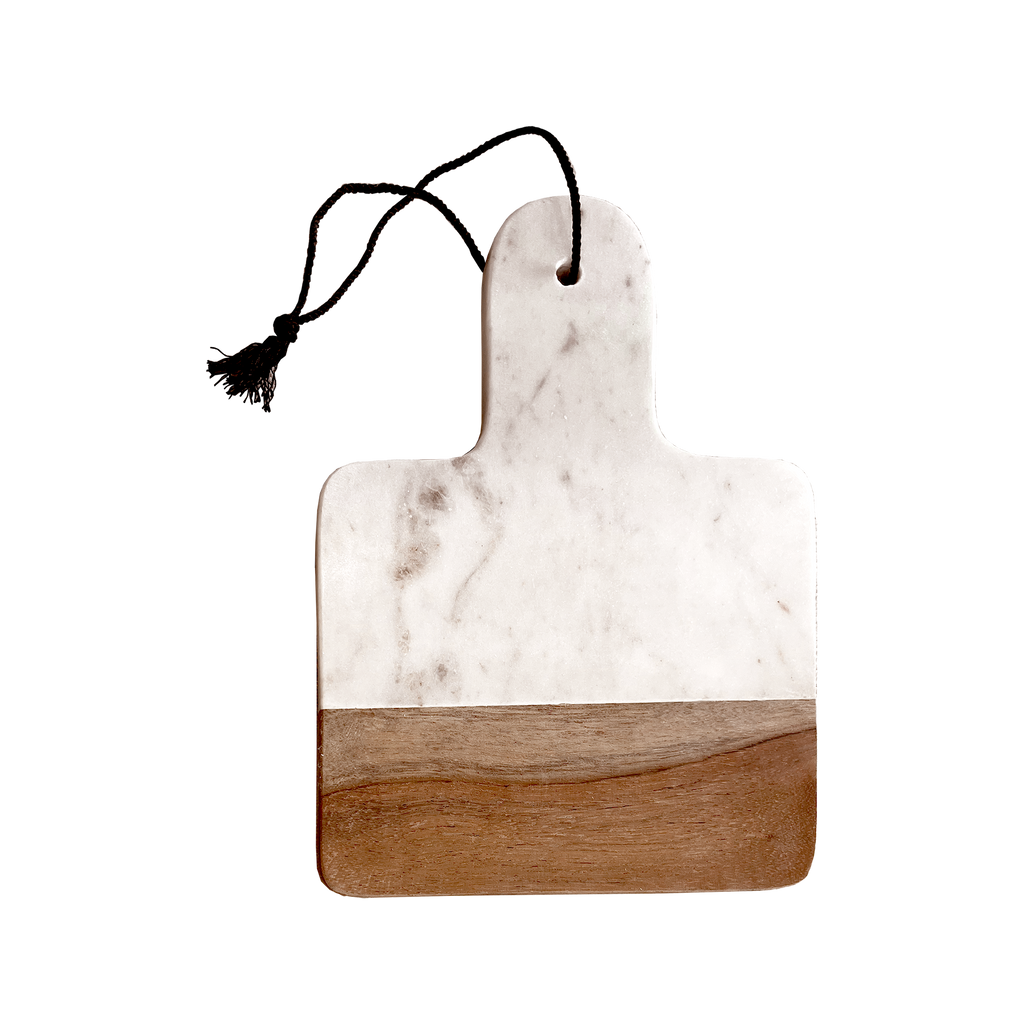 Wood and Marble Mini Charcuterie Board by Source by Studio Skara