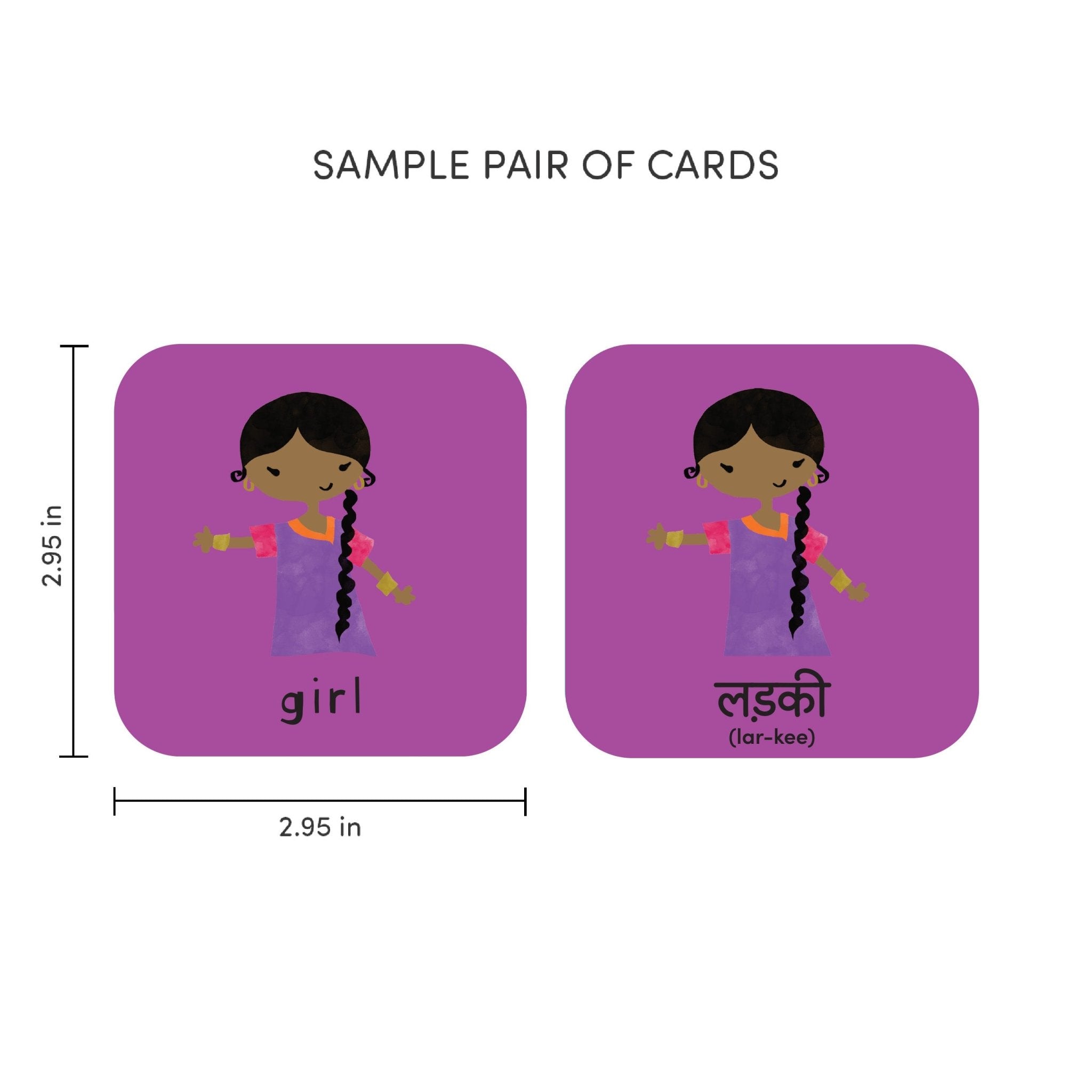 Minilingo, Hindi/English Flashcards La Vie Bien Minilingo, Hindi/English Flashcards