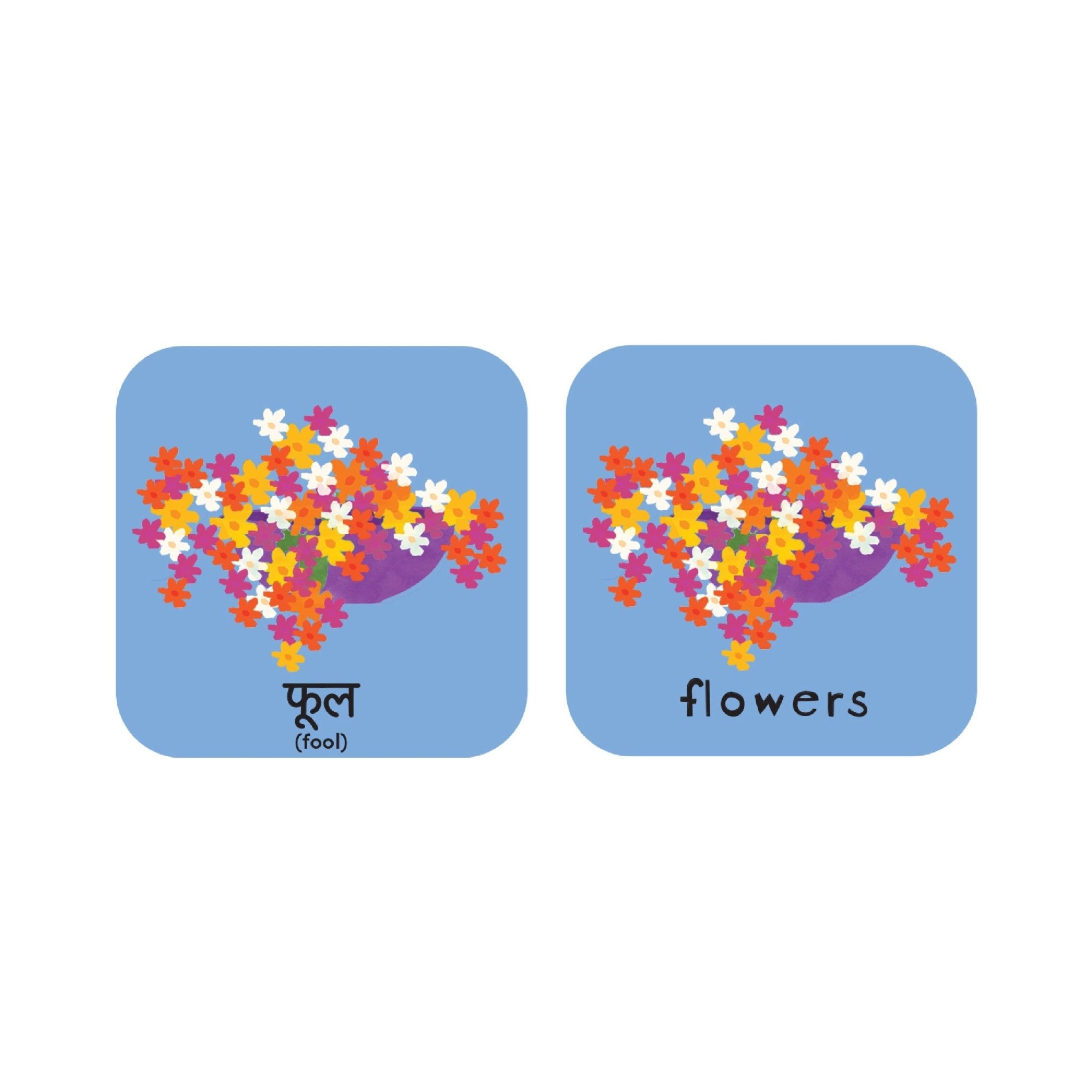 Minilingo, Hindi/English Flashcards La Vie Bien Minilingo, Hindi/English Flashcards