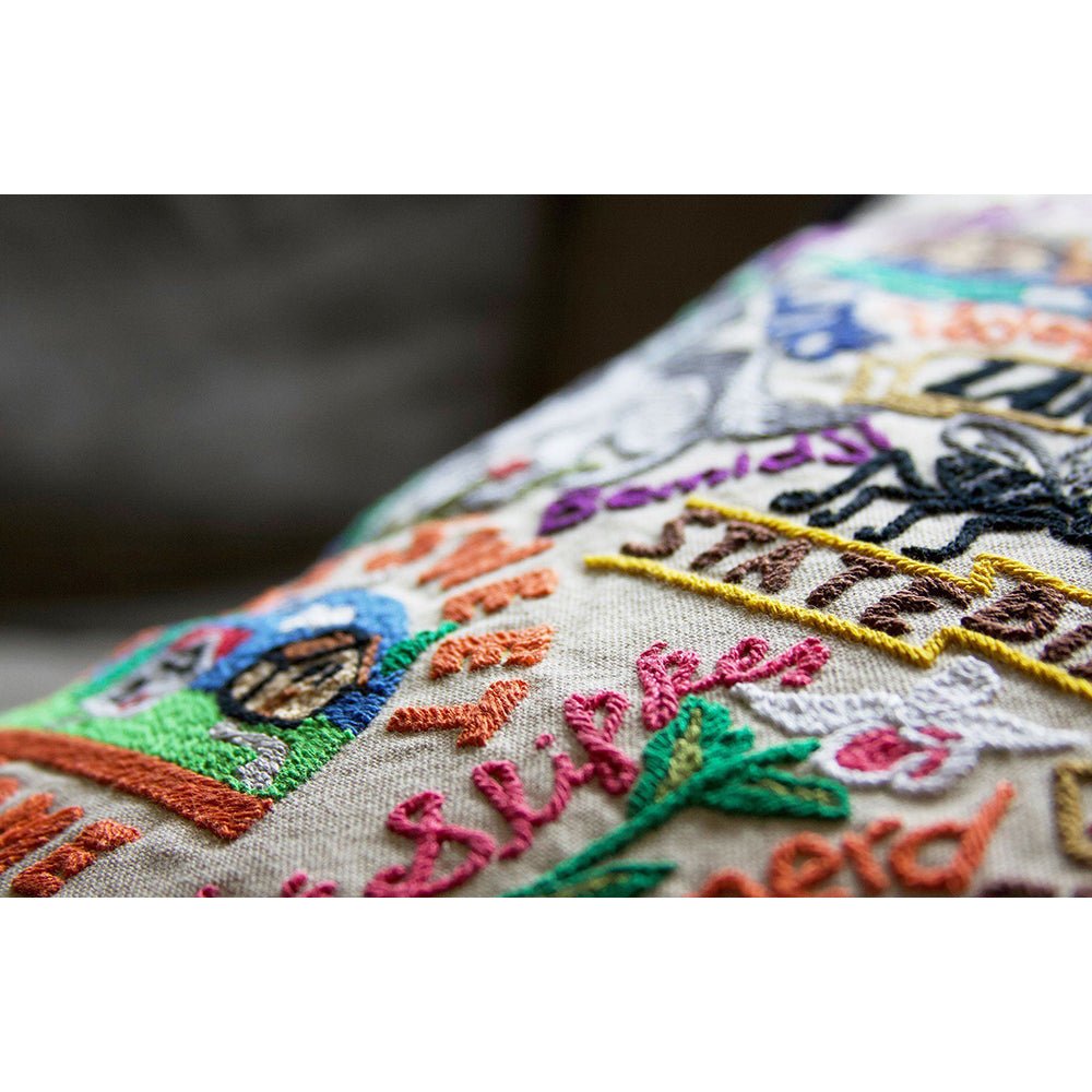 Minnesota Hand - Embroidered Pillow Pillows La Vie Bien Minnesota Hand - Embroidered Pillow