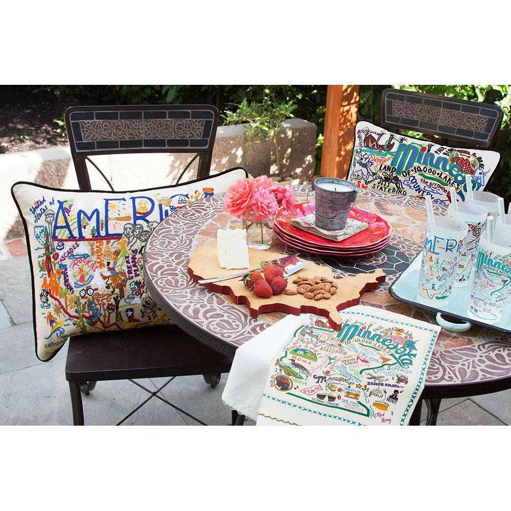 Minnesota Hand - Embroidered Pillow Pillows La Vie Bien Minnesota Hand - Embroidered Pillow