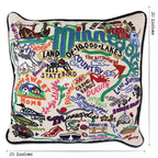 Minnesota Hand - Embroidered Pillow Pillows La Vie Bien Minnesota Hand - Embroidered Pillow