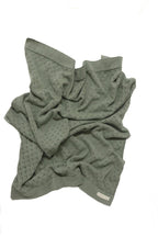 Mint Pointelle Knit Blanket by Little Mae & Co