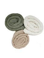 Mint Pointelle Knit Blanket by Little Mae & Co