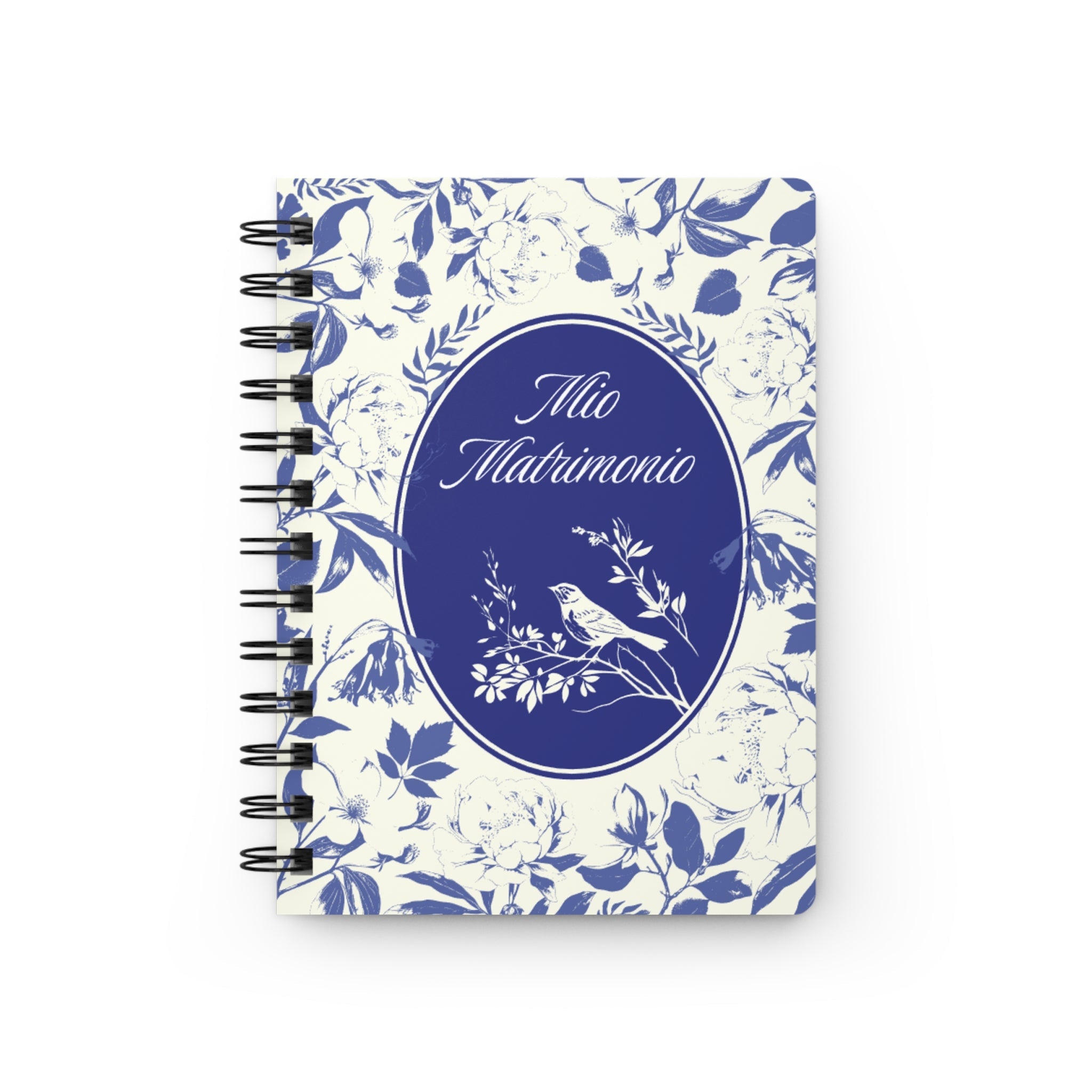 Mio Matrimonio Spiral Journal — Blue Floral Wedding Planner & Guest Memory Book Paper products La Vie Bien Mio Matrimonio Spiral Journal — Blue Floral Wedding Planner & Guest Memory Book