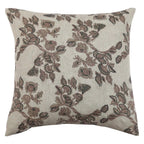 Mira Linen Floral Throw Pillow Cover, Orchid by White Cliff Studio