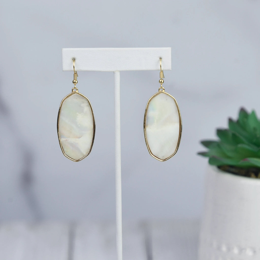 Miranda Shell Dangle Earrings by Lemons and Limes Boutique