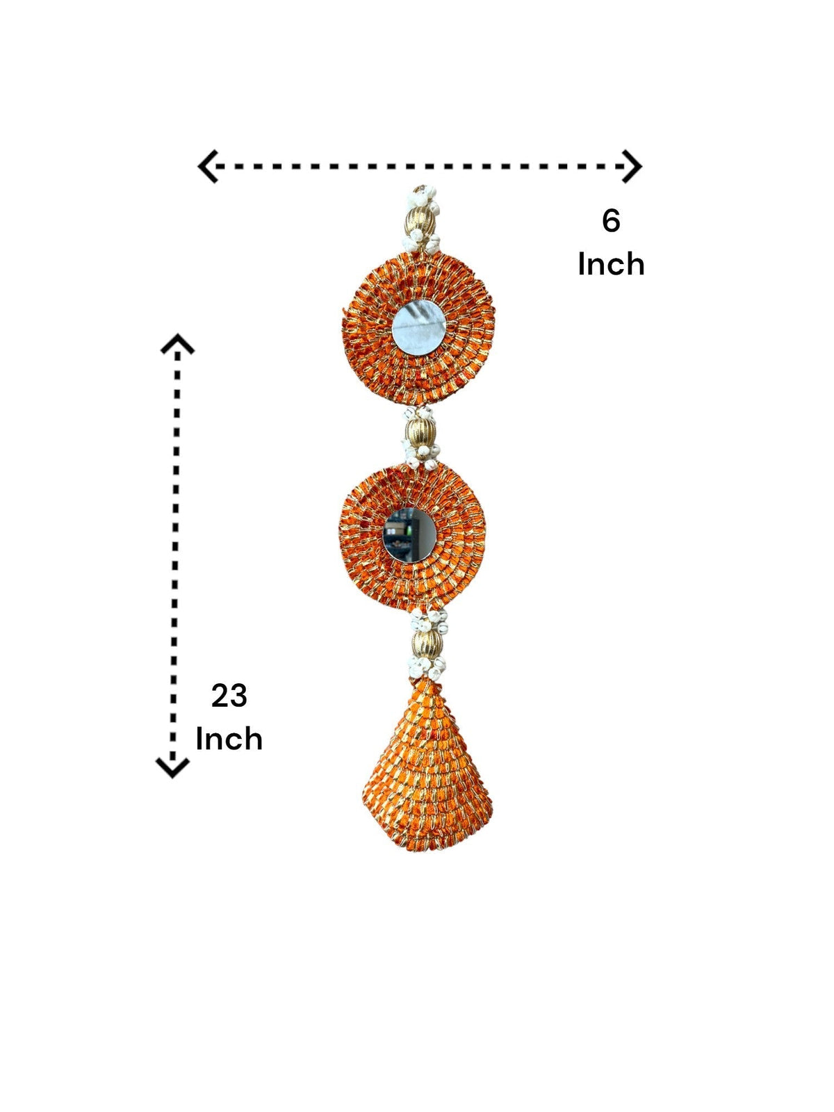 Mirror, Flowers & Bell Lari, Set of 2 Festive Decor La Vie Bien Mirror, Flowers & Bell Lari, Set of 2