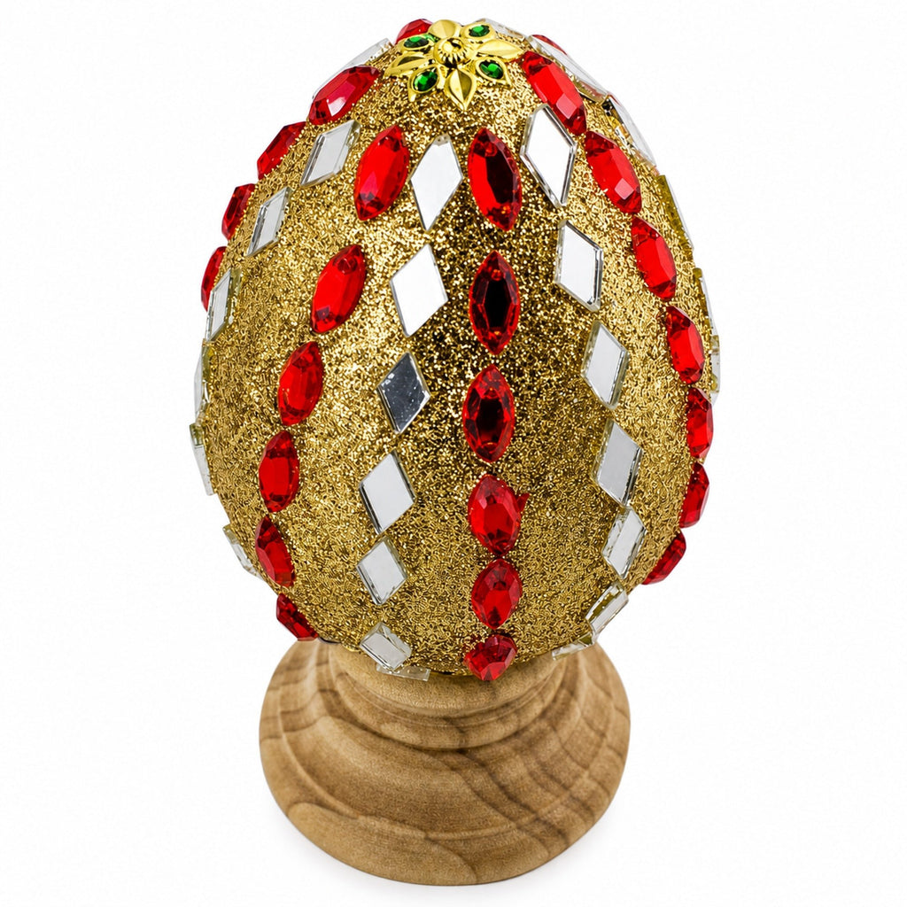 Mirrors and Jewels Wooden Easter Egg Easter Eggs > Wooden > Singles La Vie Bien Mirrors and Jewels Wooden Easter Egg