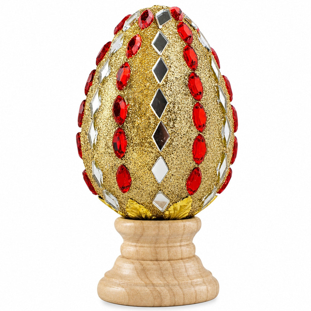 Mirrors and Jewels Wooden Easter Egg Easter Eggs > Wooden > Singles La Vie Bien Mirrors and Jewels Wooden Easter Egg