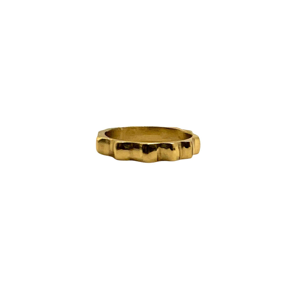 Misi Brass Cobblestone Style Band Ring Unisex Rings La Vie Bien Misi Brass Cobblestone Style Band Ring Unisex