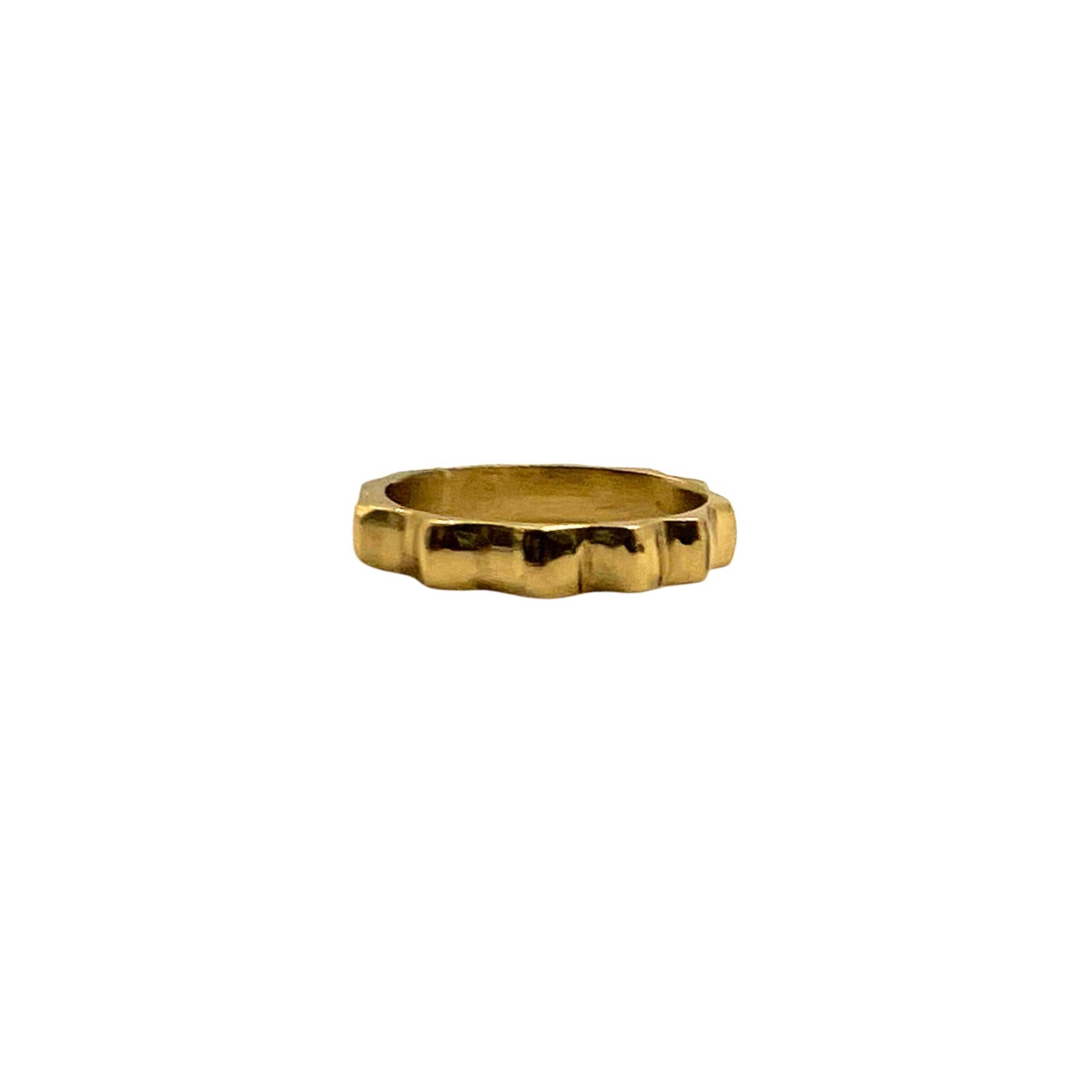 Misi Brass Cobblestone Style Band Ring Unisex Rings La Vie Bien Misi Brass Cobblestone Style Band Ring Unisex