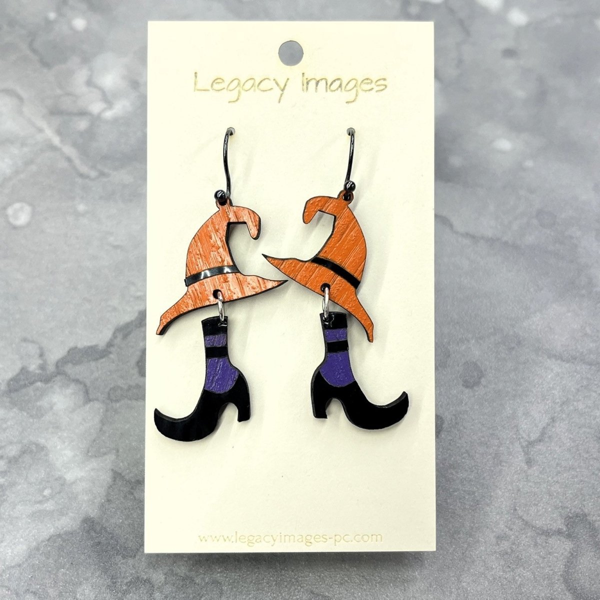 Mismatch Witch Hat & Shoes Earrings - Dangle Earrings