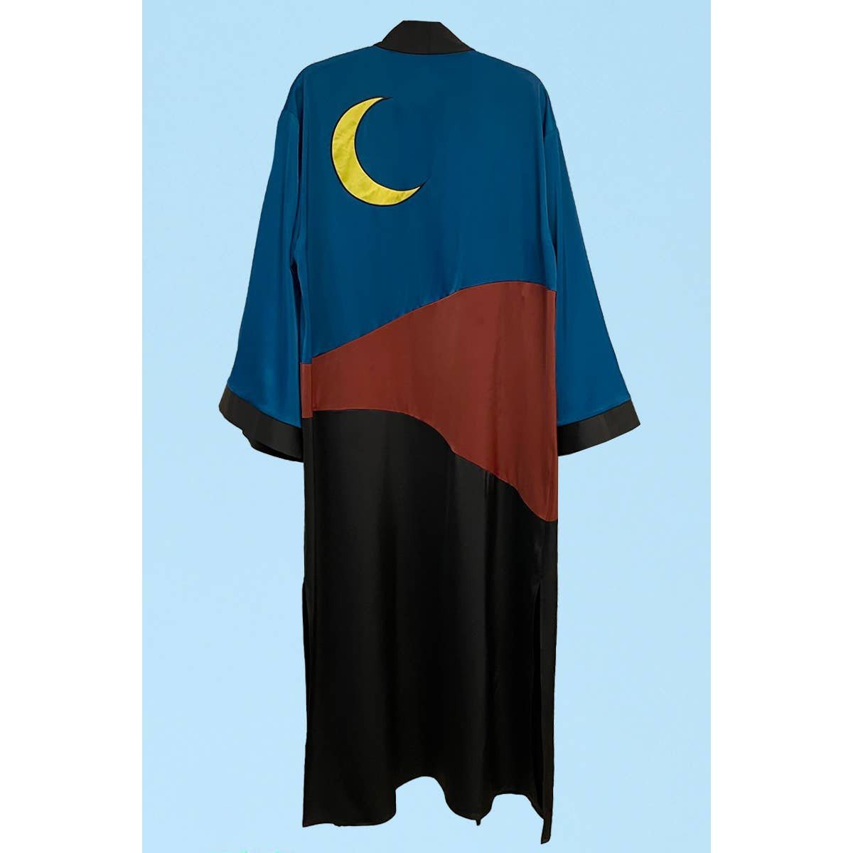 Miss Sparkling Desert Night Kimono Big Long Textured Satin Duster | Light Jacket, Outdoor Robe, Swimsuit Coverup | Sizes S - 1X
