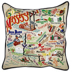 Mississippi Hand - Embroidered Pillow Pillows La Vie Bien Mississippi Hand - Embroidered Pillow