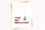 Mistletoe Funny Holiday Card for Couples Christmas Card by Five Dot Post