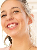 Mixed Metal Loop Earrings