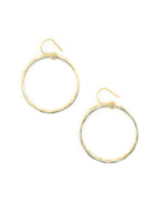 Mixed Metal Loop Earrings